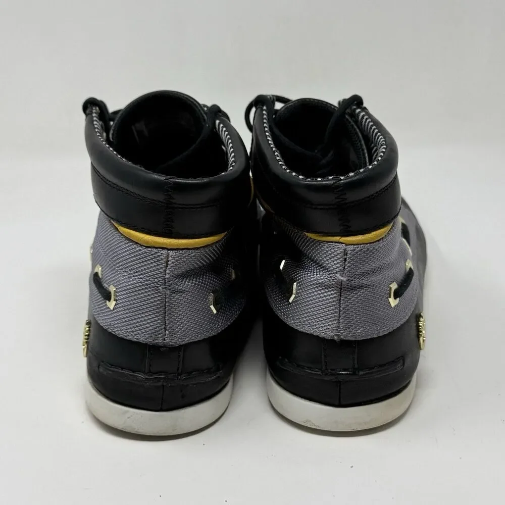 Timberland Newmarket Chukka Boots Mens 12 Black Leather Lace Up Preppy Casual